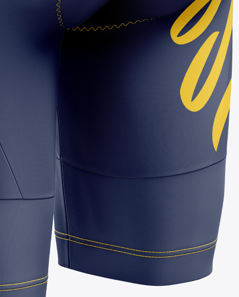 Women’s Cycling Shorts mockup (Back Half Side View)