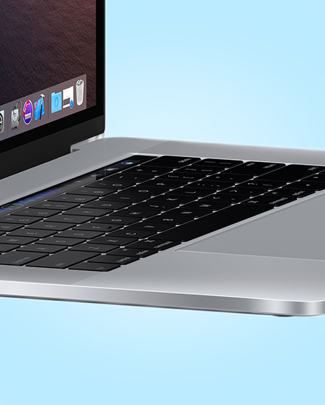 Silver Macbook Pro Mockup