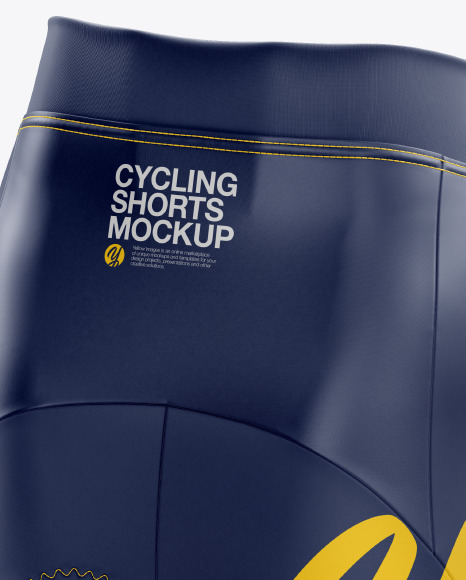 Women’s Cycling Shorts mockup (Back Half Side View)