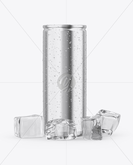 Glossy Metallic Can Mockup