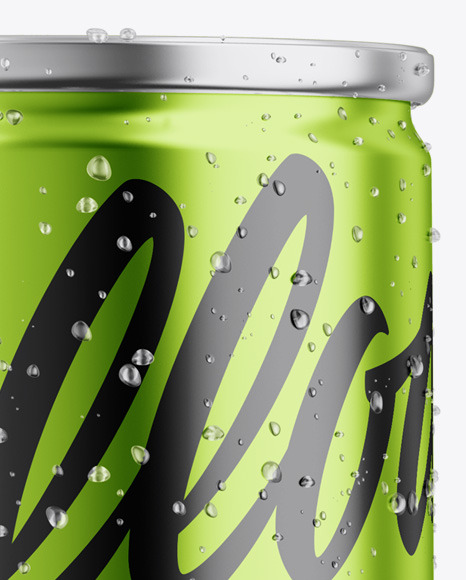 Glossy Metallic Can Mockup