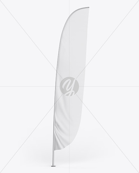 Glossy Convex Flag Mockup