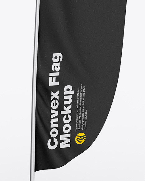 Matte Convex Flag Mockup