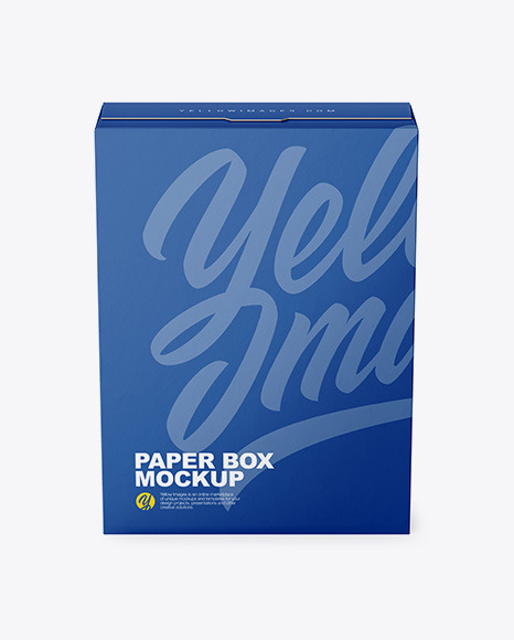 Paper Box Mockup - Front View