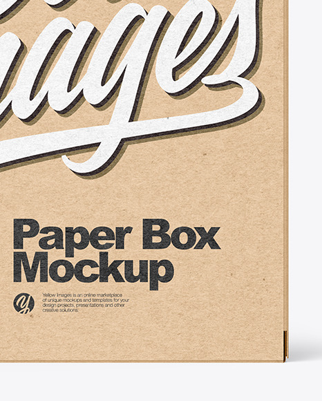 Kraft Paper Box Mockup Kraft Paper Box Mockup