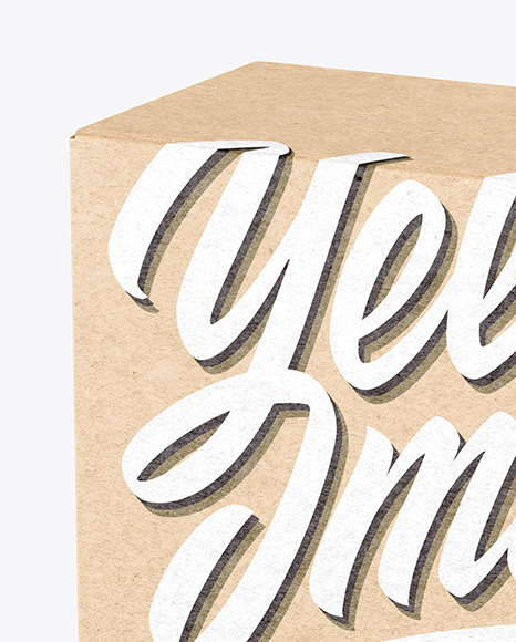 Kraft Paper Box Mockup Kraft Paper Box Mockup