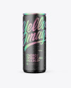 Matte Metallic Can Mockup