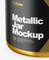 Metallized Plastic Jar Mockup