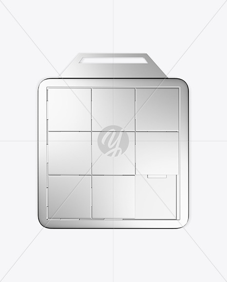 Metallic Sliding Puzzle Mockup