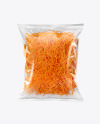 Plastic Bag With Shredded Carrot Mockup