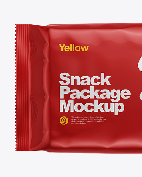 Glossy Snack Package Mockup