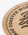 Wooden Beverage Coaster Mockup