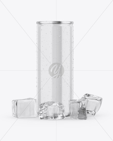 Metallic Can W/ Glossy Finish Mockup