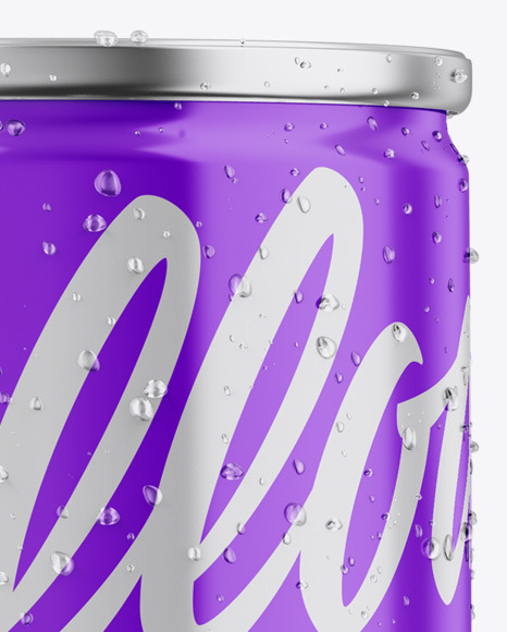 Metallic Can W/ Glossy Finish Mockup