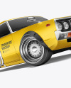 Retro Sport Car Mockup - Half Side View