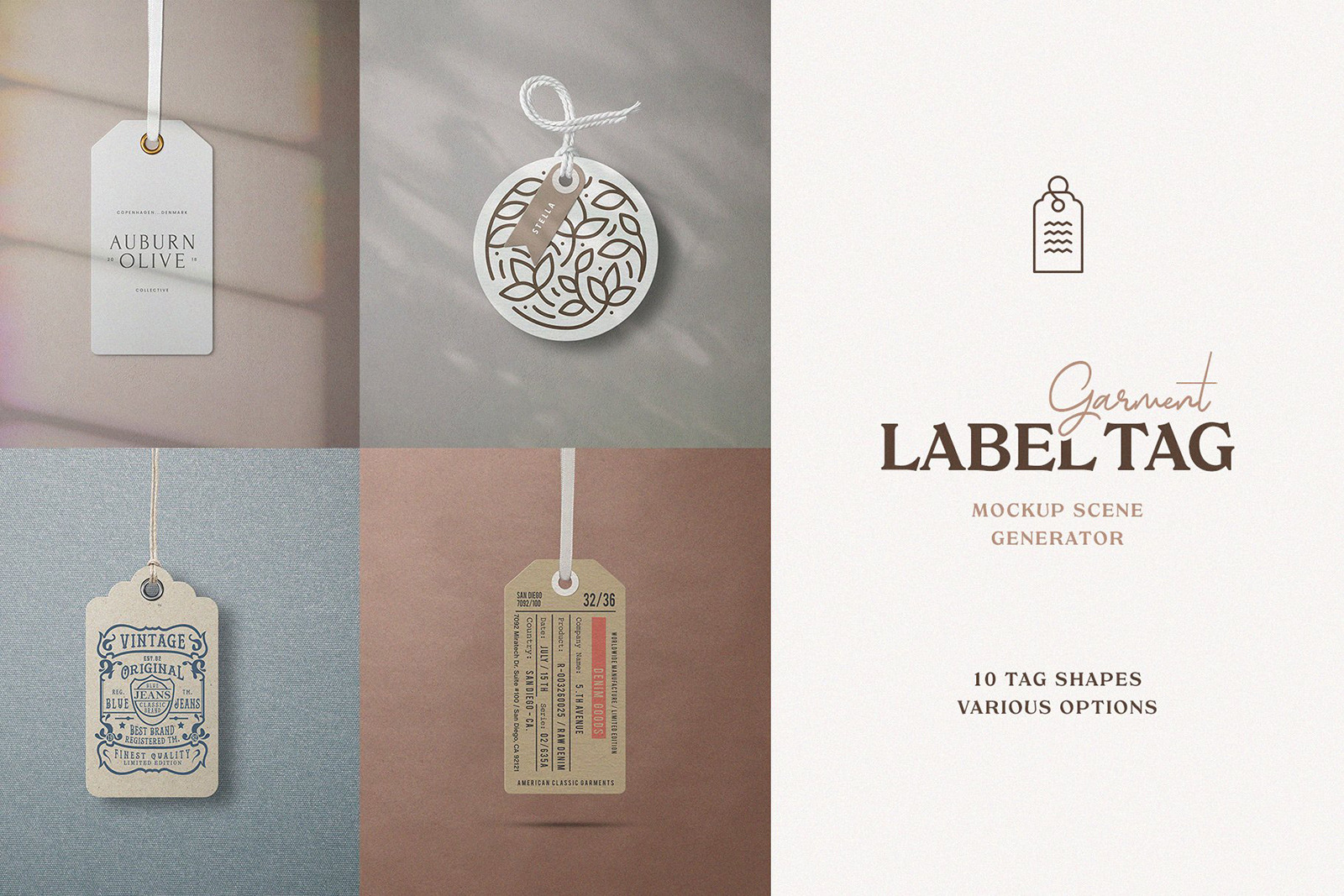 Garment Label Tag Mockups