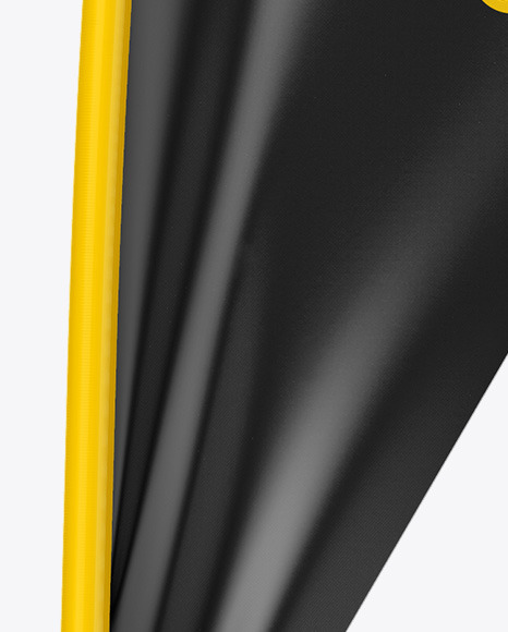 Matte Teardrop Flag Mockup - Half Side View