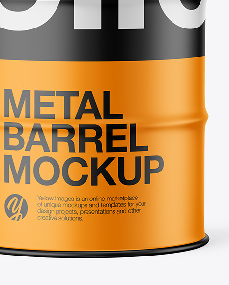 Matte Metal Barrel Mockup