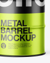 Metallic Barrel Mockup