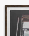 Wooden Frame w/ Textured Picture Mockup