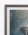 Wooden Frame w/ Textured Picture Mockup