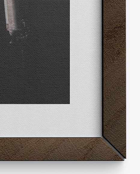 Wooden Frame w/ Textured Picture Mockup