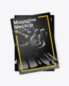 Two Glossy A4 Magazines Mockup