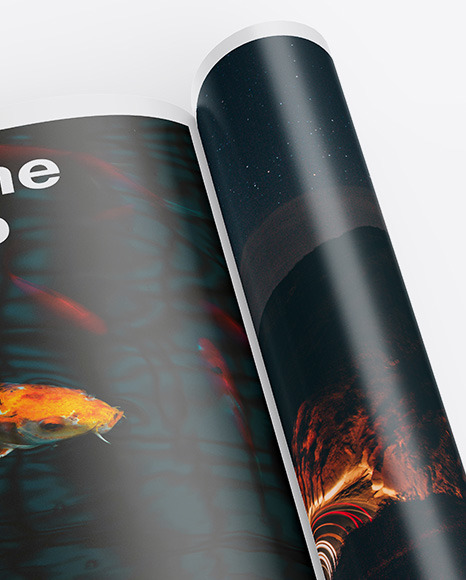 Glossy A4 Magazine Mockup