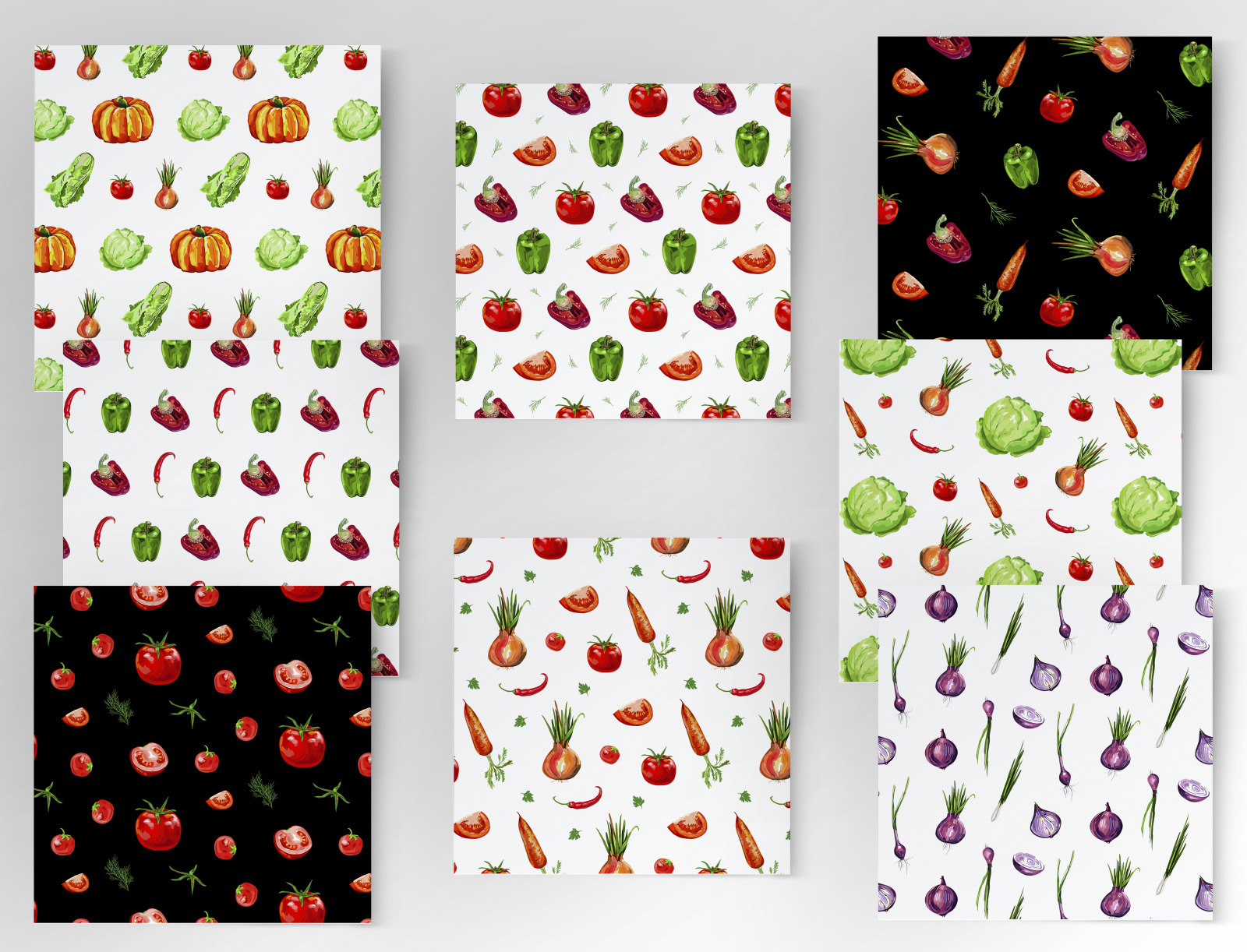 Collection of vegetables in vector