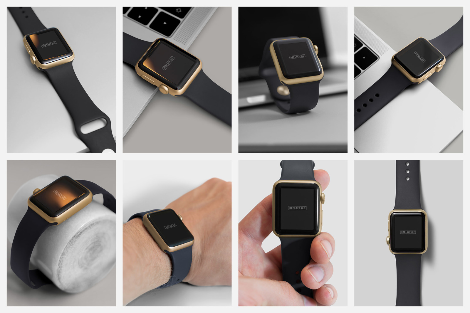 Realistic Smart Watch Mockups Realistic Smart Watch Mockups