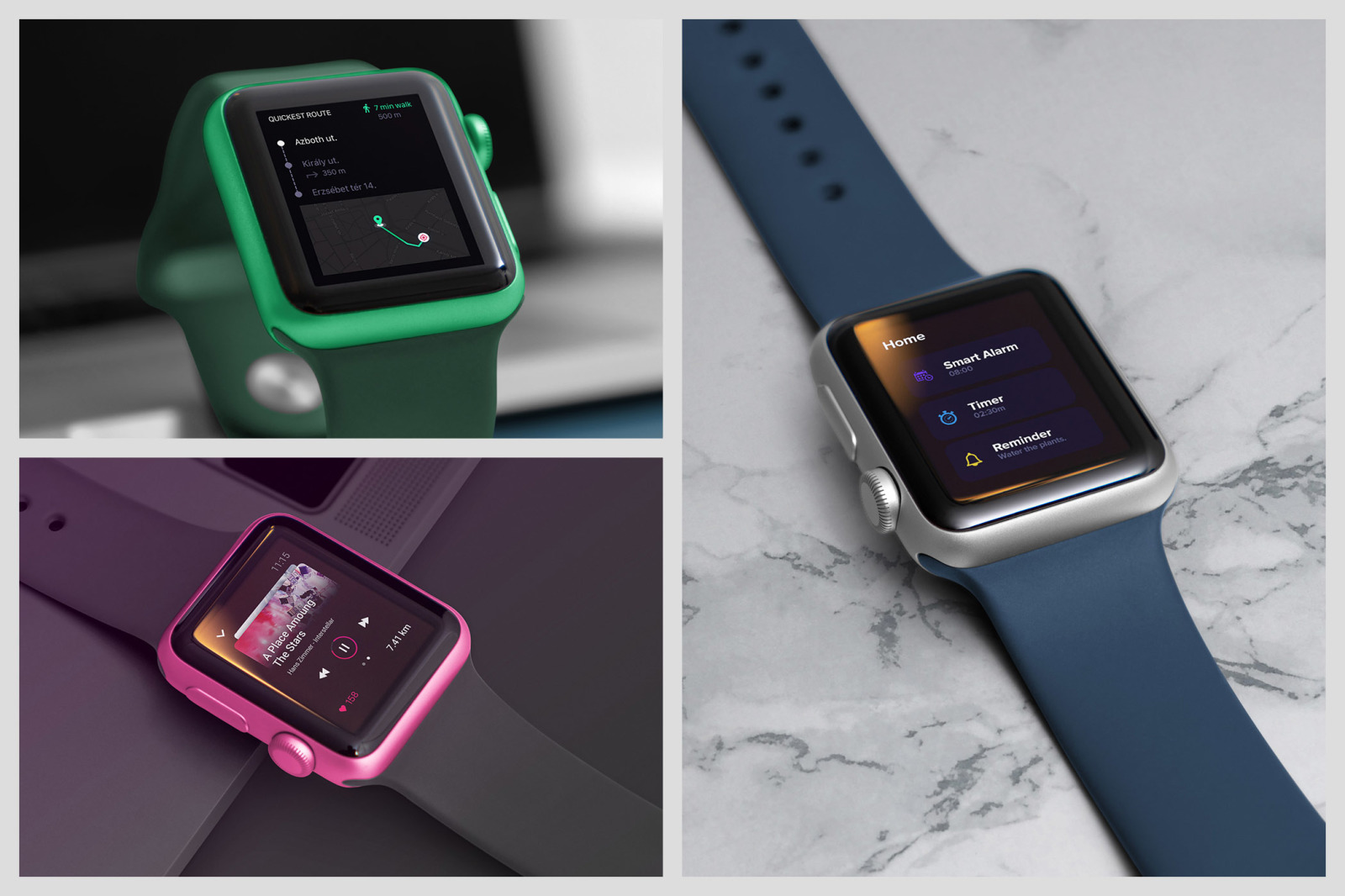 Realistic Smart Watch Mockups