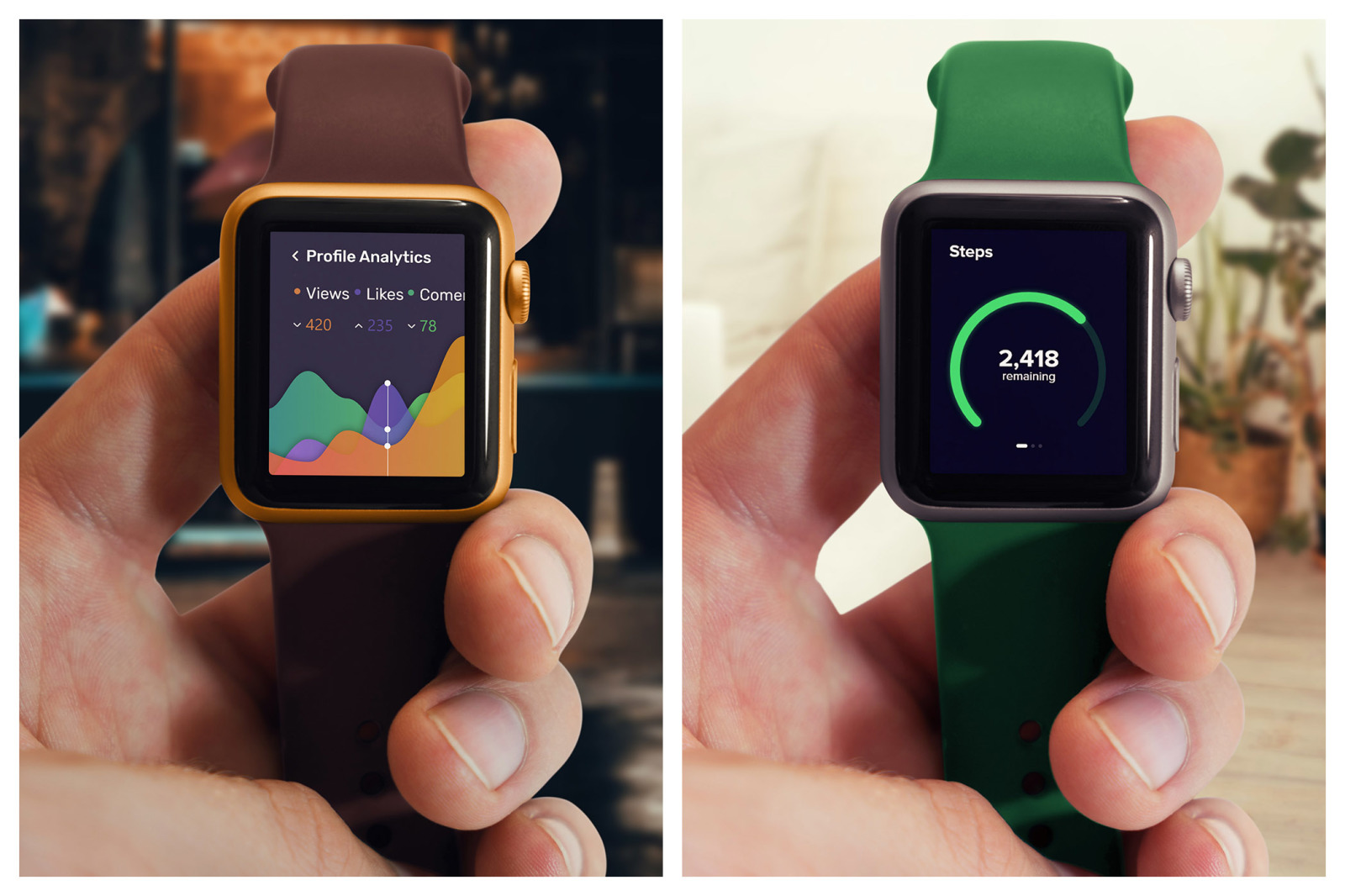 Realistic Smart Watch Mockups