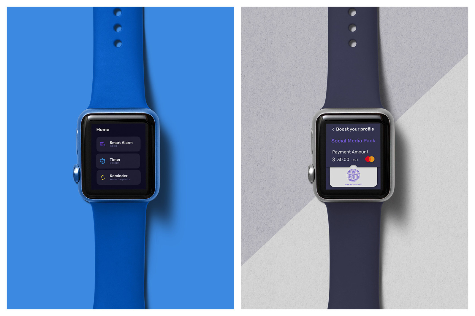 Realistic Smart Watch Mockups