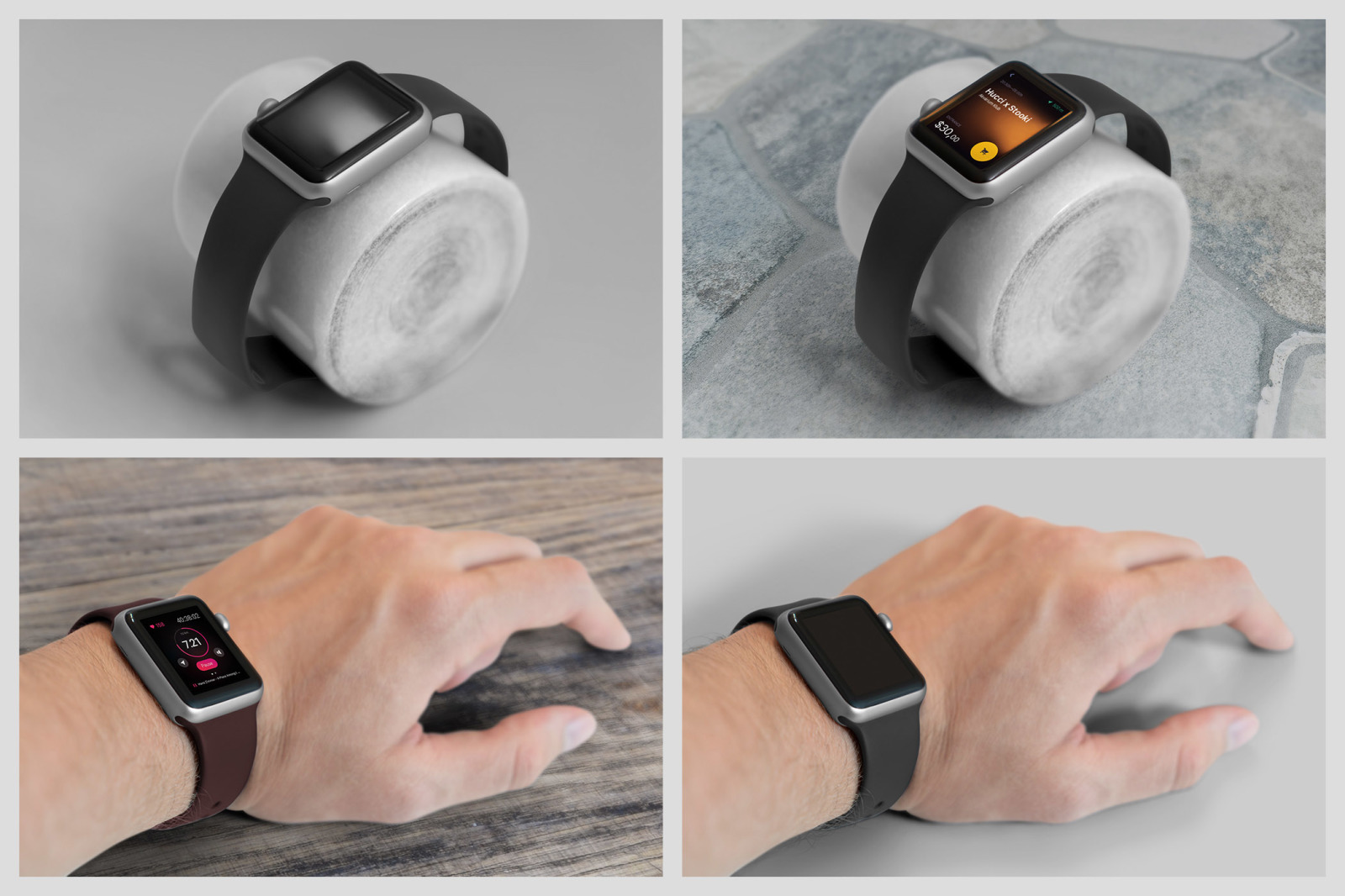 Realistic Smart Watch Mockups Realistic Smart Watch Mockups