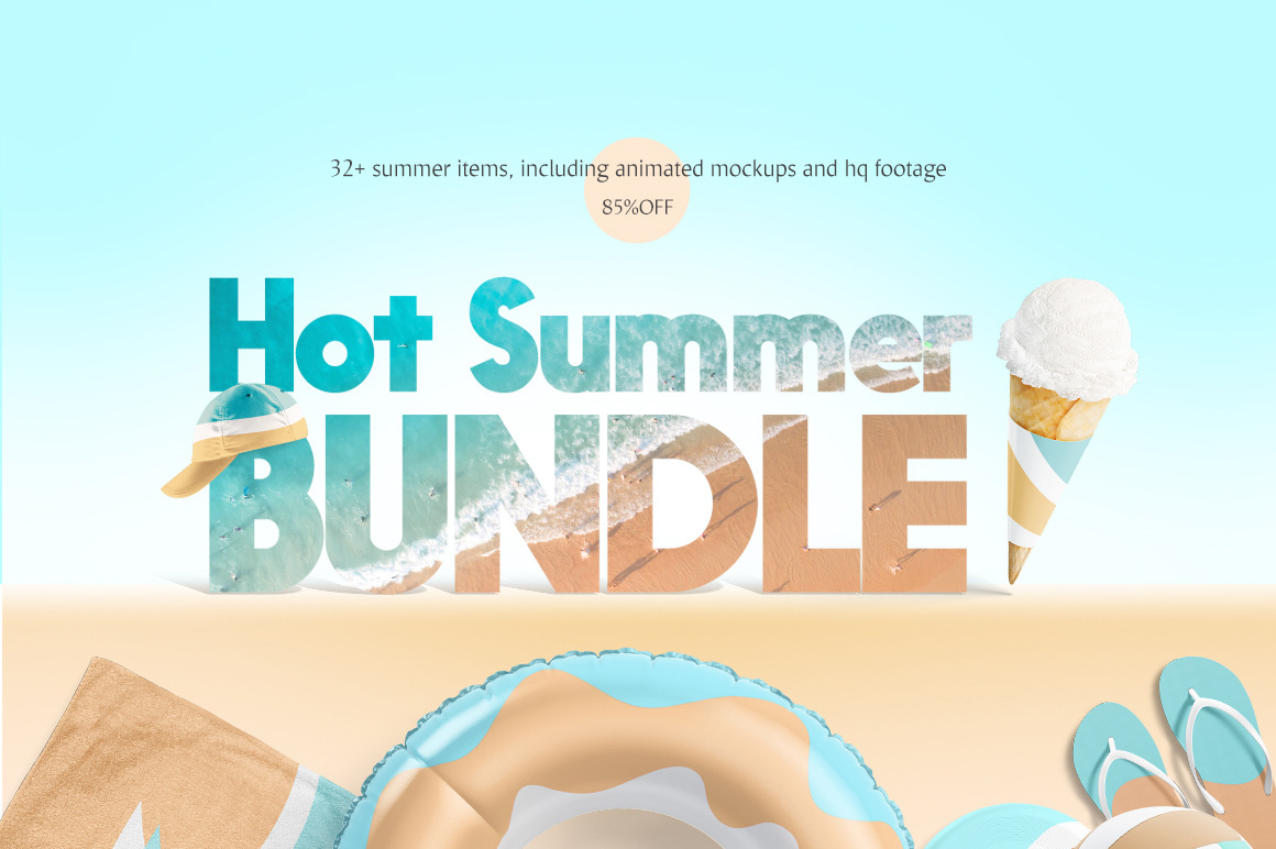 Hot Summer Mockups Bundle Hot Summer Mockups Bundle