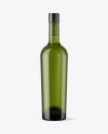 Green Glass Bottle With White Wine Mockup