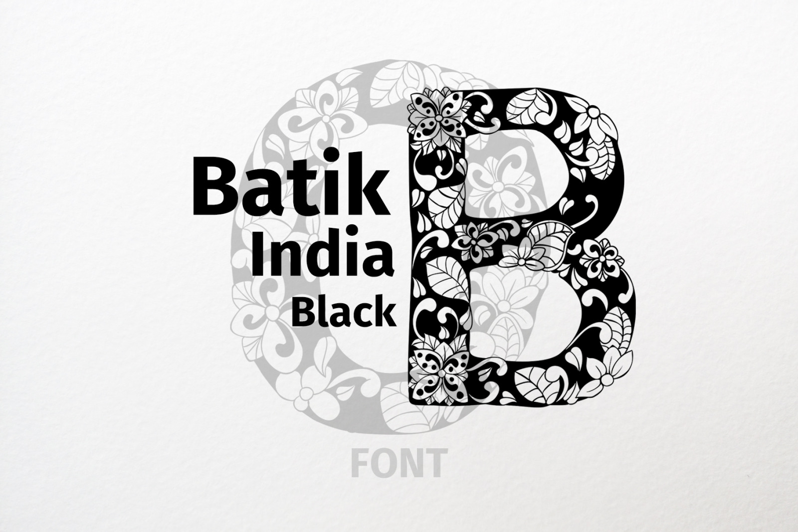 Batik India Black Font