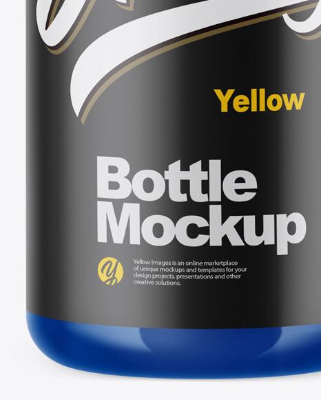 Glossy Plastic Bottle Mockup