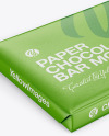 Paper Glossy Chocolate Bar Mockup - Halfside View (High Angle Shot)