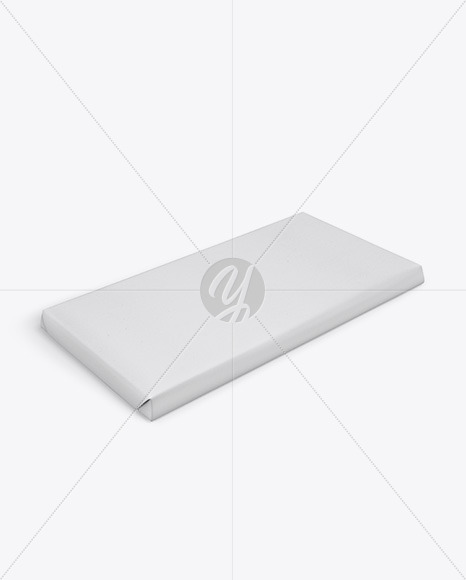 Paper Chocolate Bar Mockup - Halfside View (High Angle Shot)