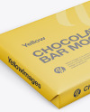 Paper Chocolate Bar Mockup - Halfside View (High Angle Shot)