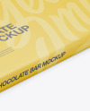 Paper Chocolate Bar Mockup - Halfside View (High Angle Shot)