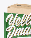 Kraft Paper Box with Matte Sachet Mockup