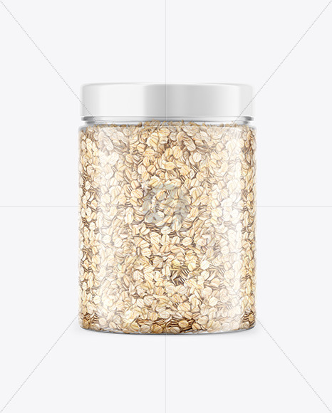 Jar with Oat Mockup