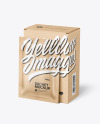 Kraft Paper Box with Kraft Sachet Mockup