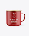 Matte Enamel Cup Mockup