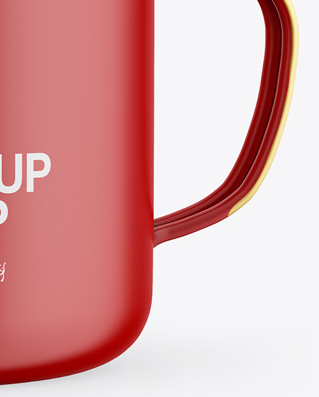 Matte Enamel Cup Mockup