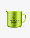 Metallic Enamel Cup Mockup