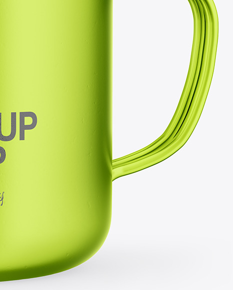 Metallic Enamel Cup Mockup