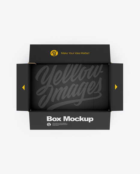 Opened Paper Box Mockup